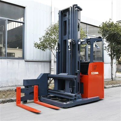 3 yollu elektrik palet yığınlayıcı 1500kg 8 metre vift forklift 3 yollu elektrik palet istifleyicisi elektrikli palet istifleyicisi