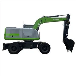 Kurşun Asit Pilli İnşaat İçin SOCMA 15ton Elektrikli Tekerlekli Ekskavatör